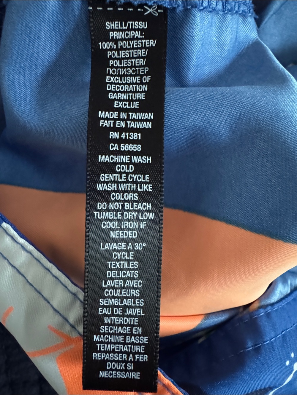 Ralph Lauren RLX Sailboat-Print Swim Board Shorts with Orange & Green Accents - Picture 14 of 15